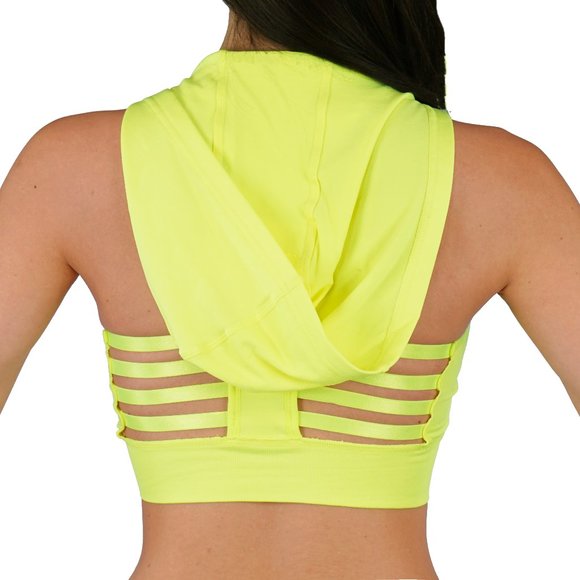 Hoodie sports bra Crop Top Caged Back - Picture 2 of 7